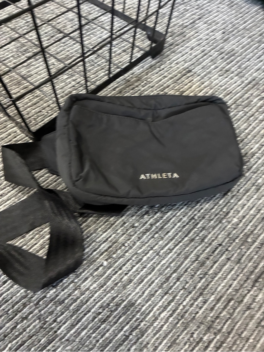 Athleta Black Compact Sling Belt Bag